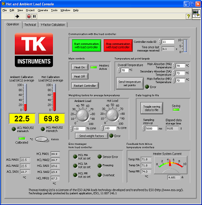Screenshot of console application